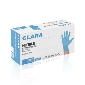 RĘKAWICE NITRYLOWE NIEBIESKIE CLARA